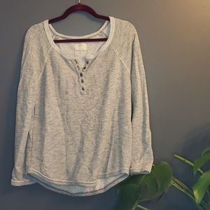 Light grey Henley sweater